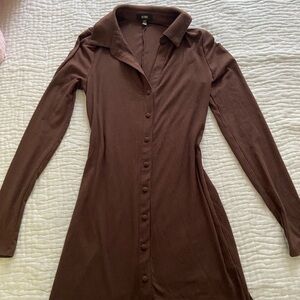 AFRM brown knit dress